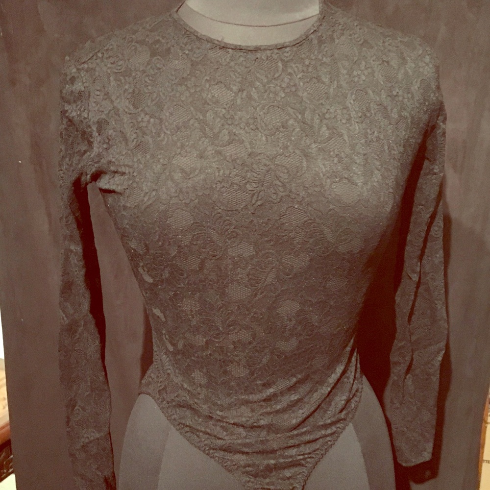 Black lace bodysuit